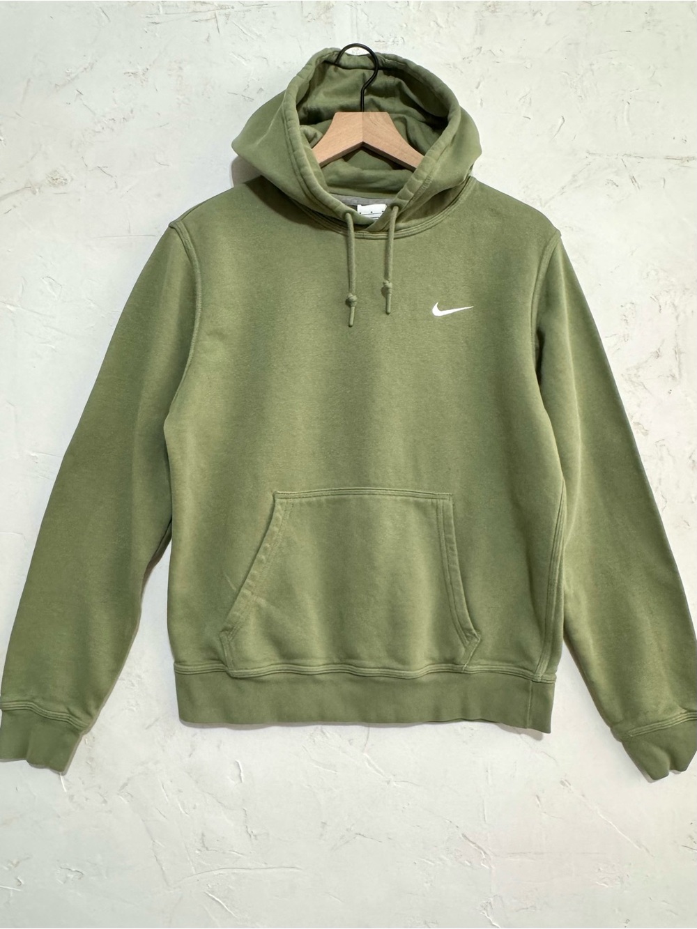 Nike Mini Swoosh Pullover Hoodie Olive Green M